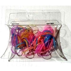 Hajgumi, vegyes színekben, Ø 7 mm, 100 db